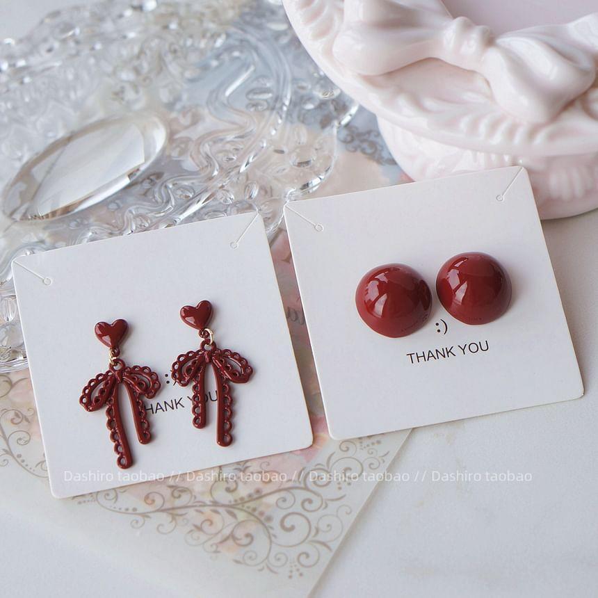 Plain Ear Stud / Bow Drop Earring / Clip-On Earring Product Image