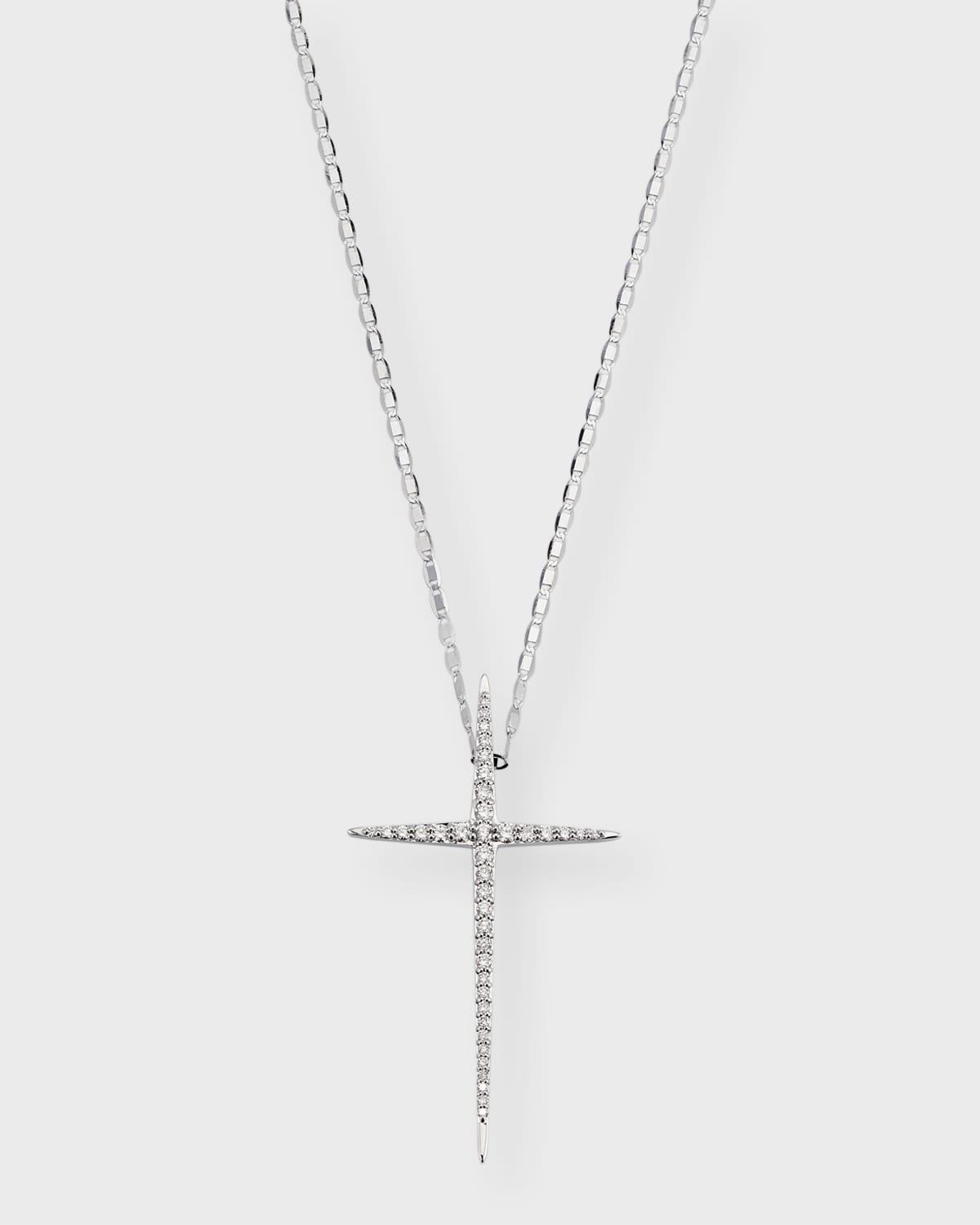 Lana Skinny Diamond Cross Pendant Necklace Product Image