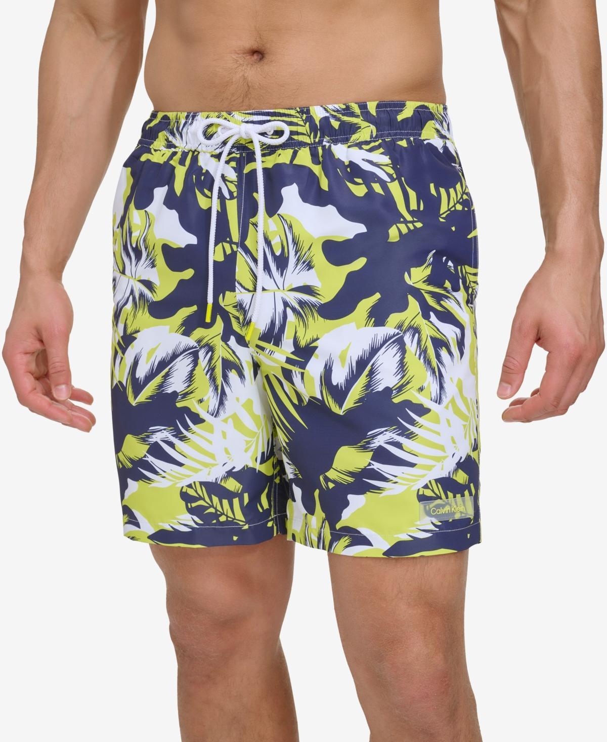 Calvin Klein Mens Island Camo Printed 7 Swim Trunks Product Image