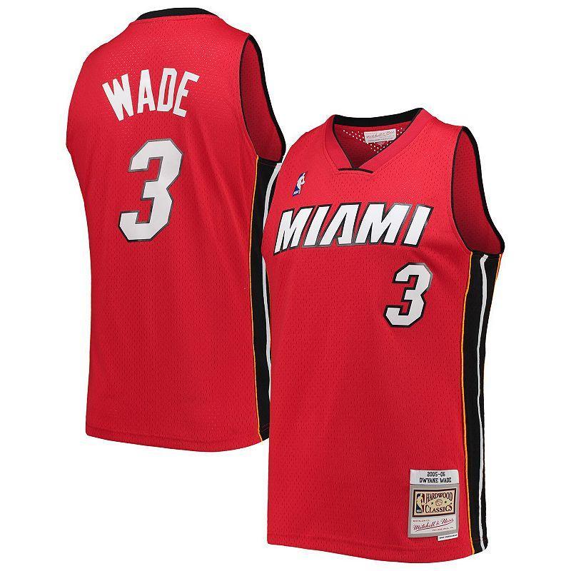 Mens Mitchell & Ness Dwyane Wade Red Miami Heat Big and Tall Hardwood Classics 2005-06 Swingman Jersey - Red Product Image