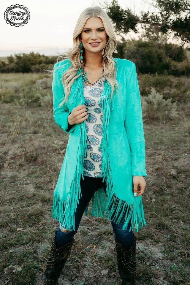 Scottsdale Suede Turquoise Jacket Product Image