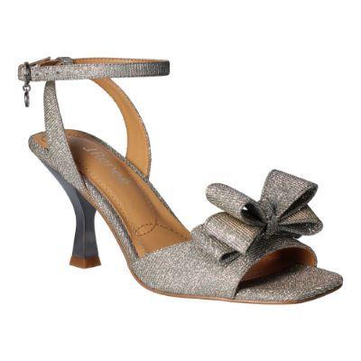 J. Renee Nishia Glitter Fabric Bow Ankle Strap Dress Sandals Product Image