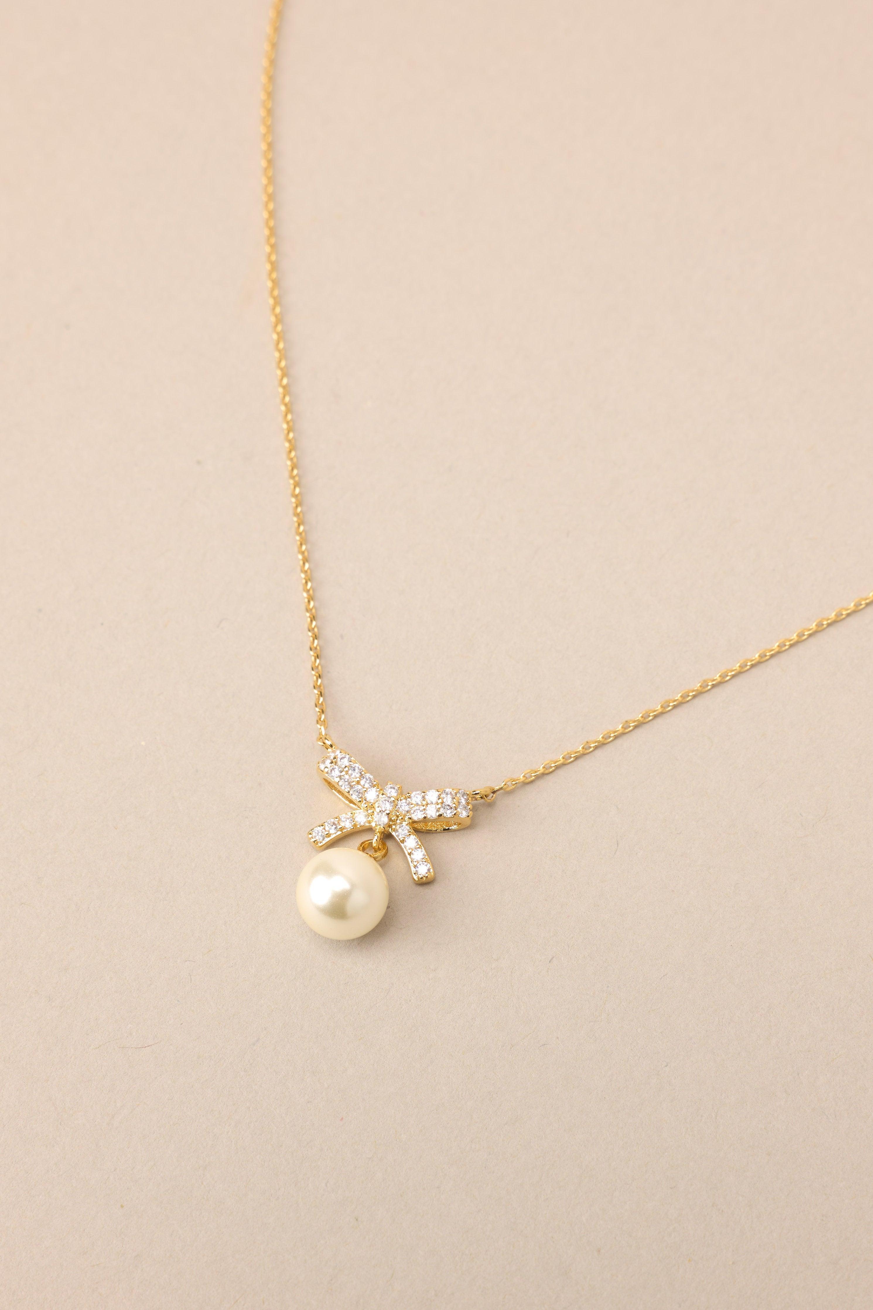 I Really Do Pearl Necklace Gold Product Image