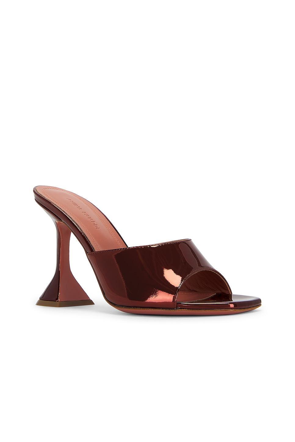 AMINA MUADDI Lupita Slipper Mule in Brown Product Image