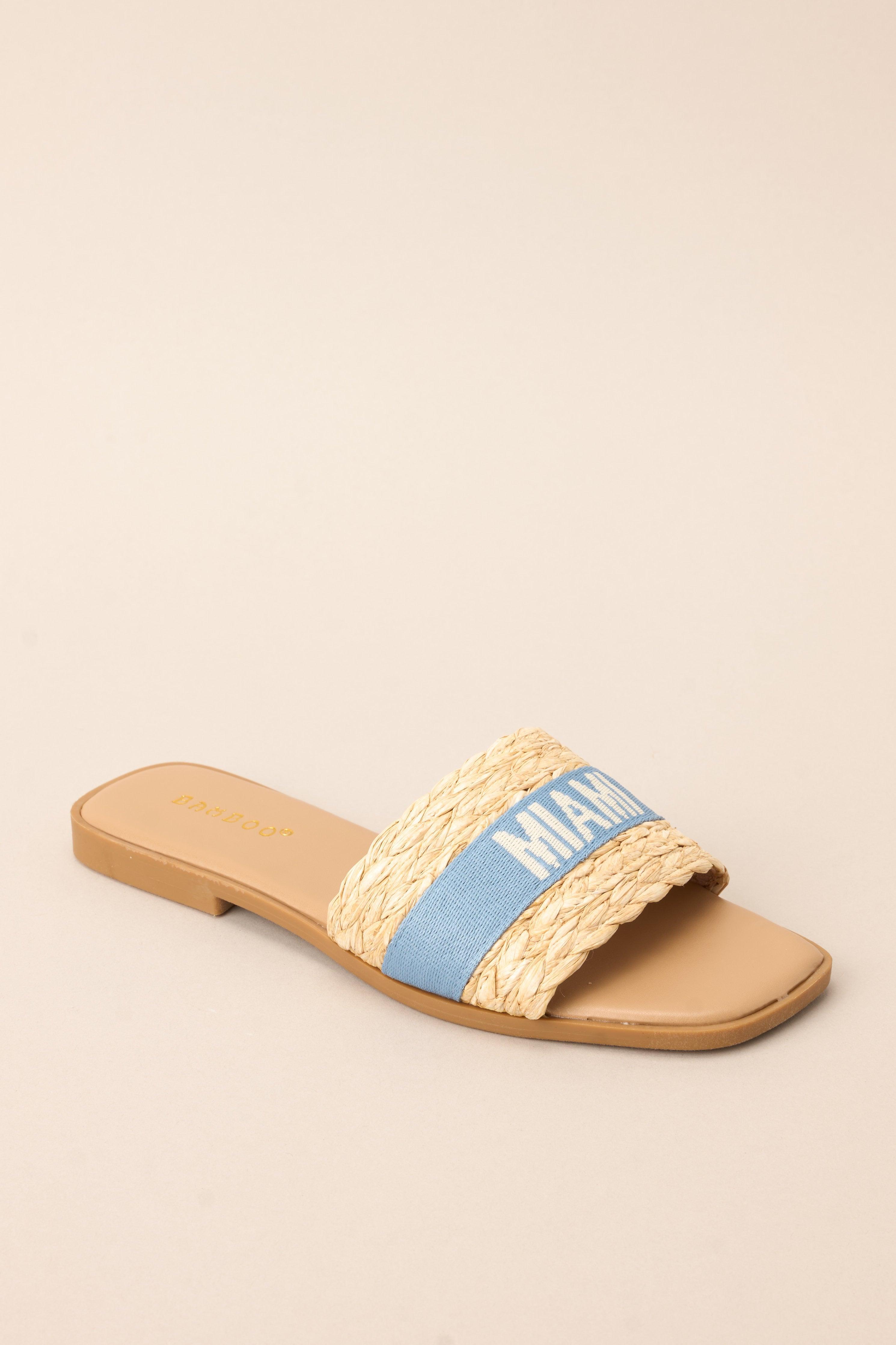 To The Tropics Sky Blue Sandals Product Image