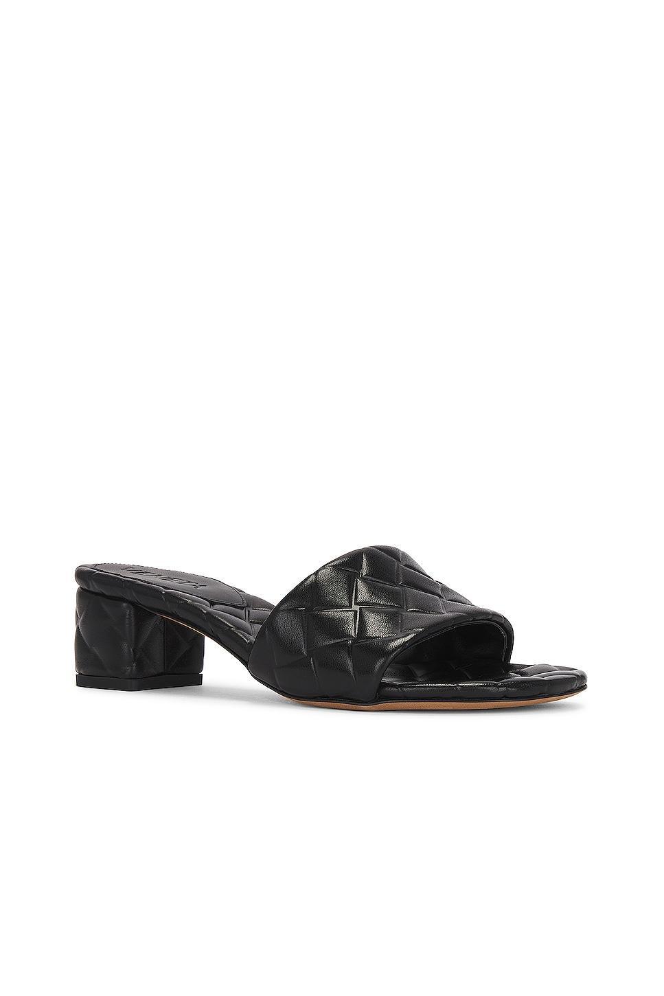 Bottega Veneta Mule Sandal in Black - Black. Size 38.5 (also in ). Product Image