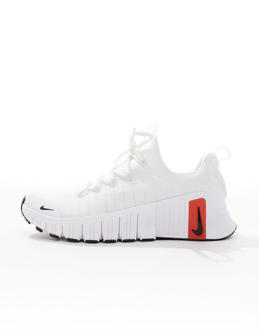 Nike Training Free Metcon 6 sneakers in white Product Image