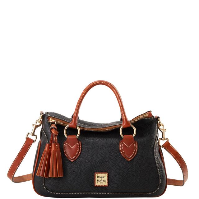 Dooney & Bourke Womens Pebble Grain Leather Satchel Bag in Black Product Image