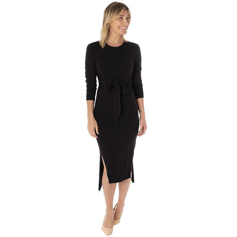 Womens Taylor Vented Tie-Front Sweaterdress Product Image