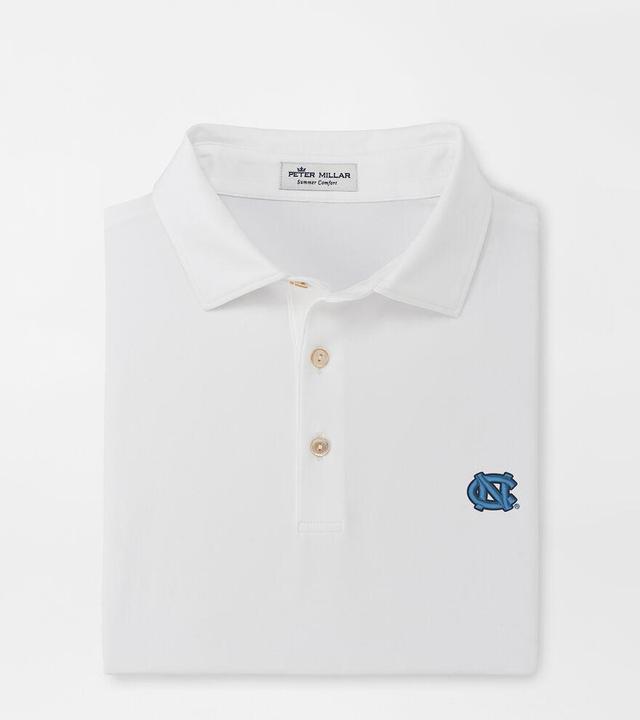 Peter Millar Mens Kentucky Solid Performance Jersey Polo (Sean Self Collar) | Color: White | Size: M | UK Product Image