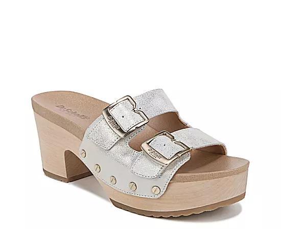 Dr. Scholl's Original Vibe Platform Slide Sandal (Metallic Leather) Women's Sandals Product Image