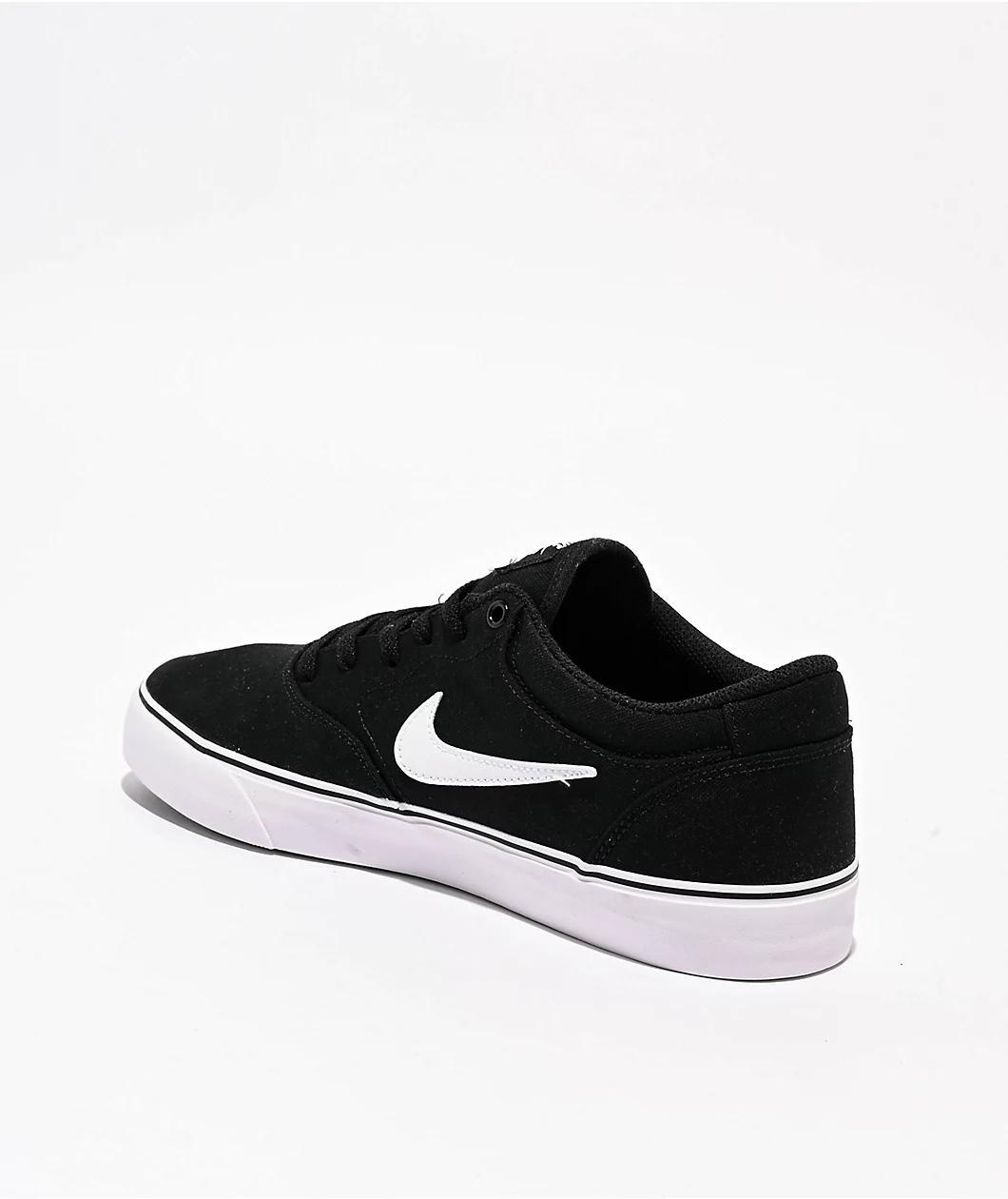 Nike SB Chron 2 Canvas Black & White Skate Shoes Product Image