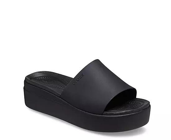 Crocs Womens Brooklyn Slide Low Wedge Sandal Product Image