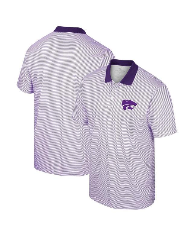 Mens Colosseum /Purple Kansas State Wildcats Print Stripe Polo Product Image