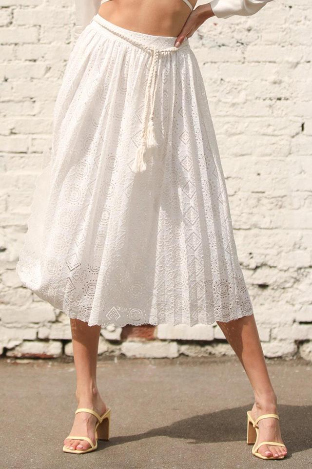 Midi Lace Skirt Product Image