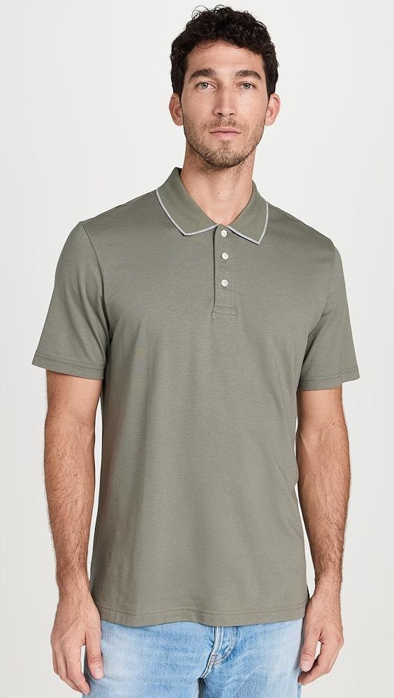 Faherty Short Sleeve Movement Pique Polo | Shopbop Product Image