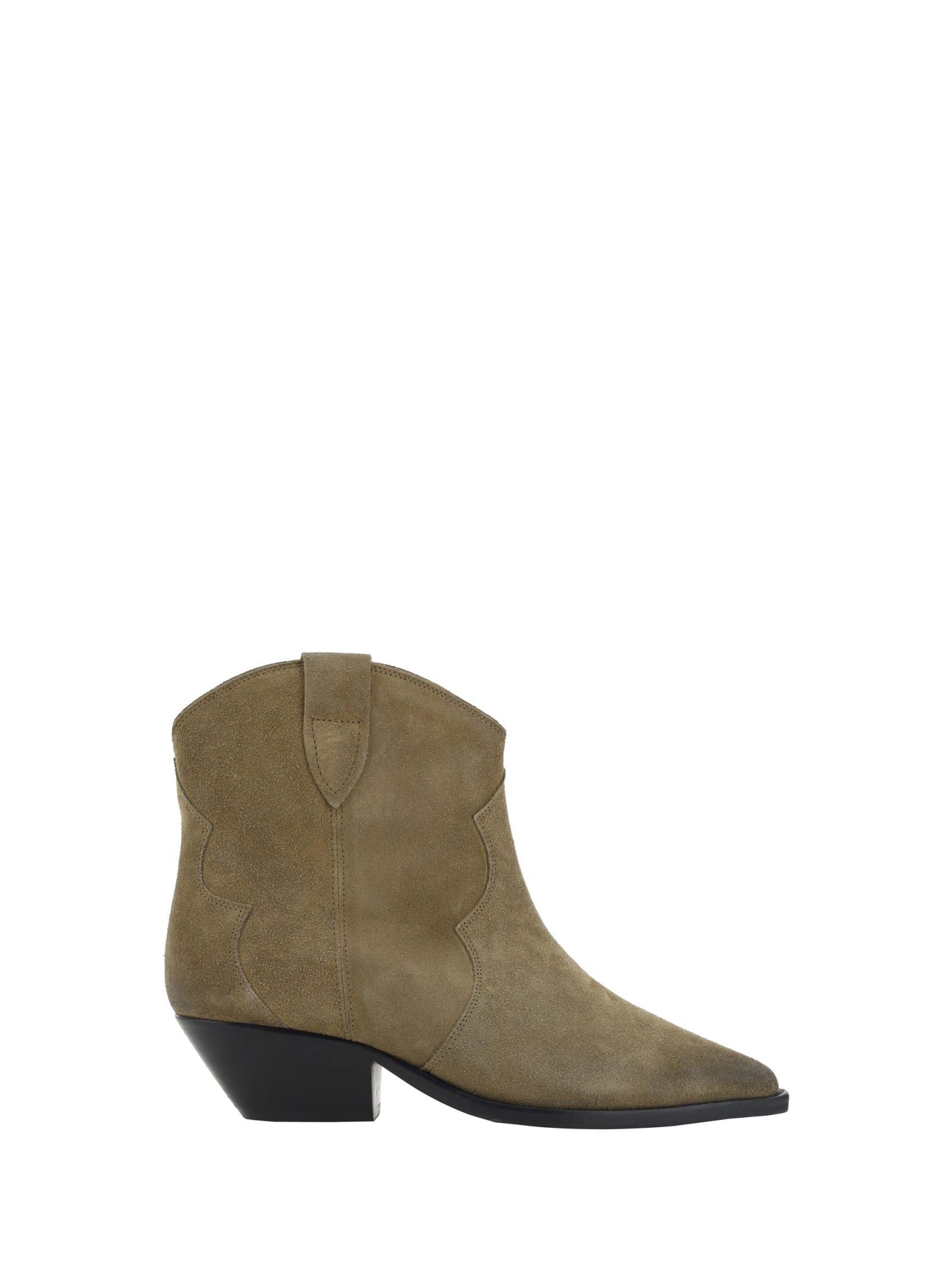 Dewina Suede Ankle Boots In Taupe Product Image