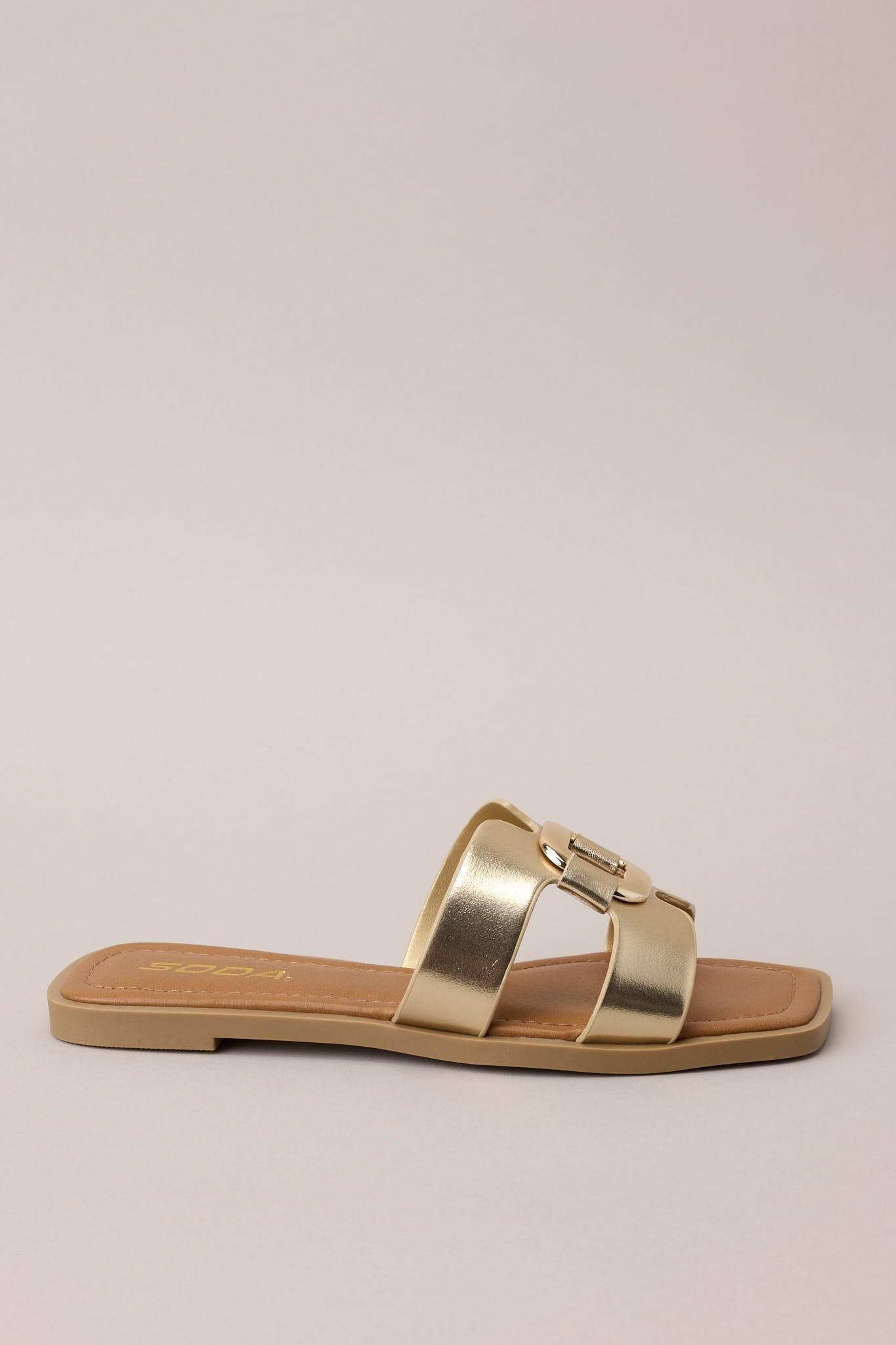 Time After Time Gold Sandals Product Image