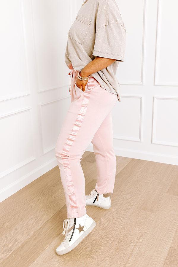 Flow And Chill High Waist Straight Leg Pants in Pink Curves Product Image