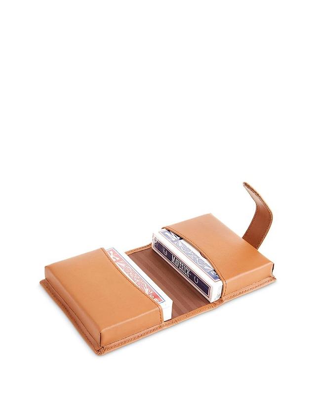 ROYCE New York Men's 3-Piece Leather Playing Card Case - Tan  - male - Size: one-size Product Image