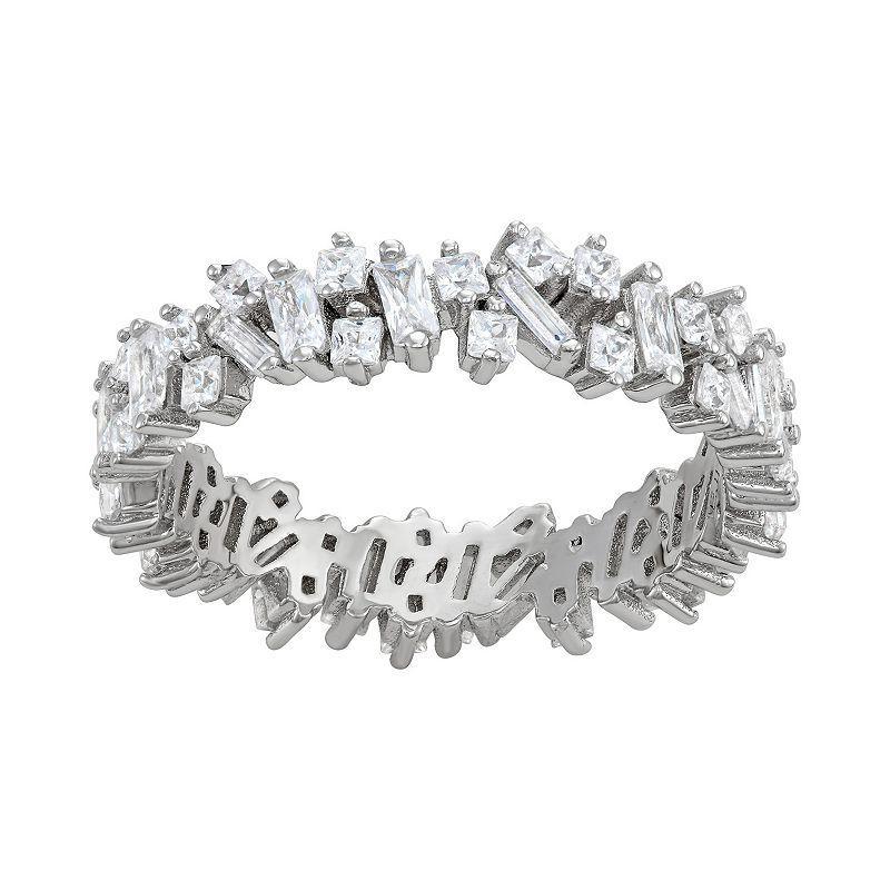 Contessa Di Capri Cubic Zirconia Cluster Band Ring, Womens White Product Image