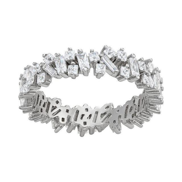 Contessa Di Capri Cubic Zirconia Cluster Band Ring, Womens White Product Image