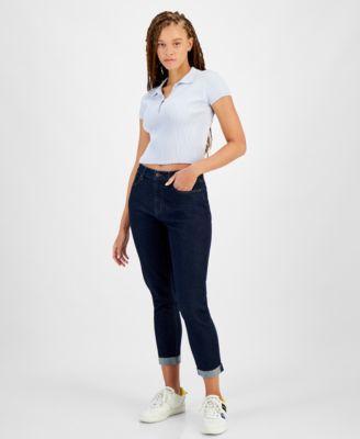 Calvin Klein Jeans Womens Mid-Rise Tapered Slim Jeans Product Image