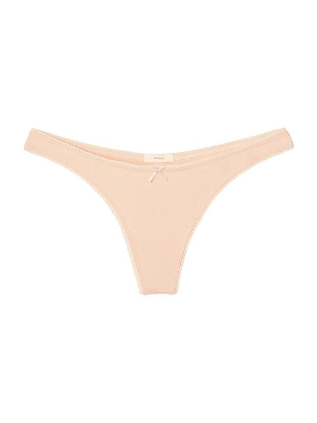 Womens Pima Stretch Cotton Thong Product Image