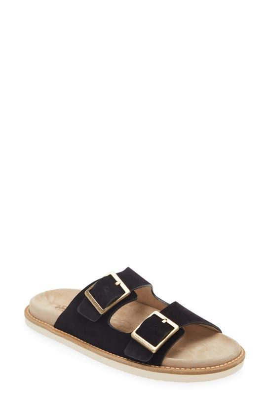 Mens Suede Buckle Slide Sandals Product Image