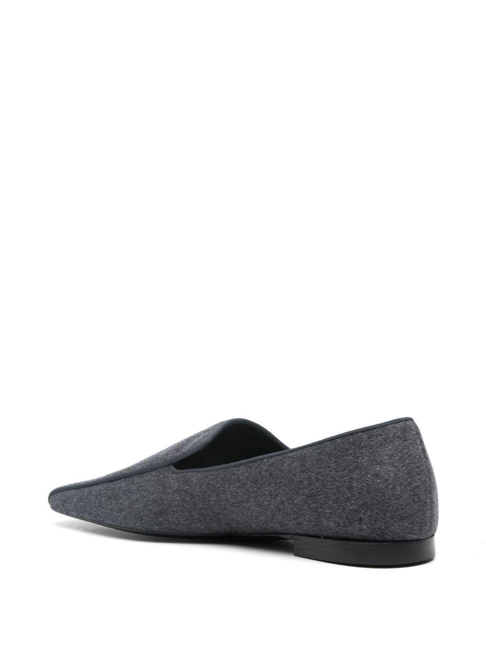 TOTÊME The Piped Loafer Grey Melange In 074 Grey Melange Product Image