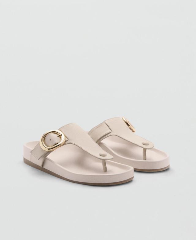 Mango Womens Buckle Leather Sandals Product Image