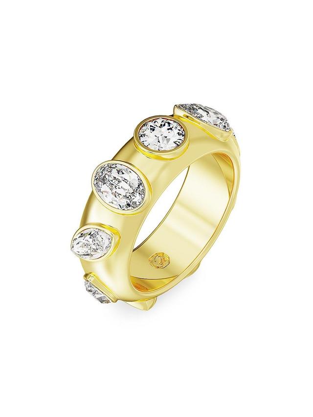 Womens Dextera Goldtone & Crystal Mixed Cuts Tube Ring Product Image