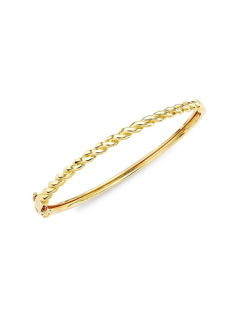 Womens 14K Yellow Gold Rope Bangle Product Image