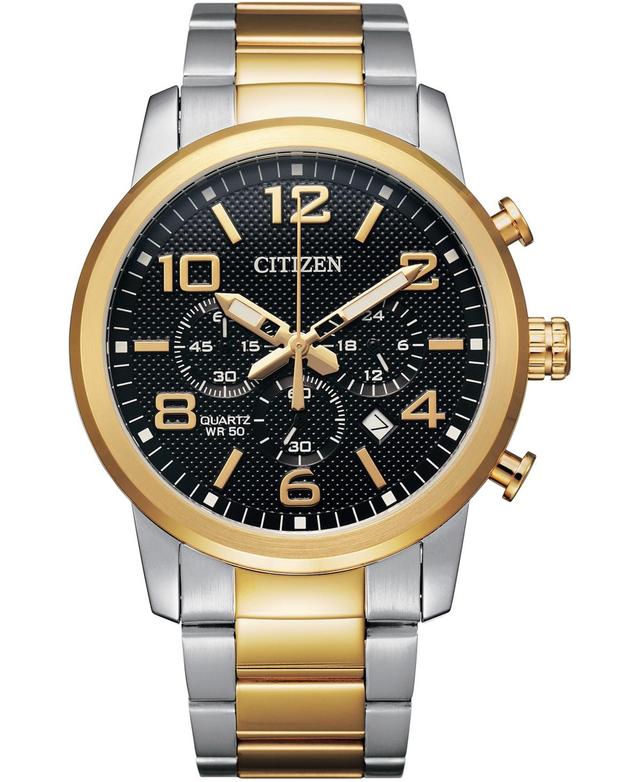 Citizen Mens Two Tone Stainless Steel Chronograph Watch - AN8054-50E Multicolor Product Image