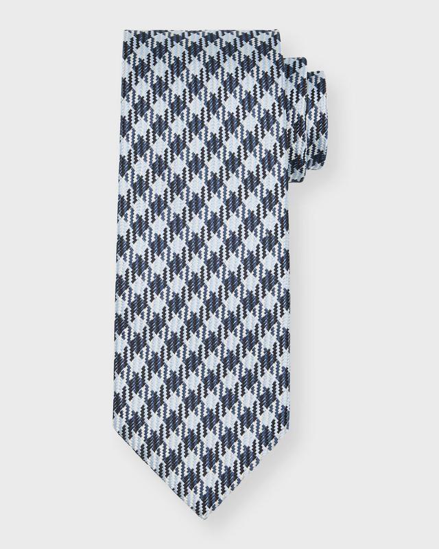 Mens Woven Check Silk Tie Product Image