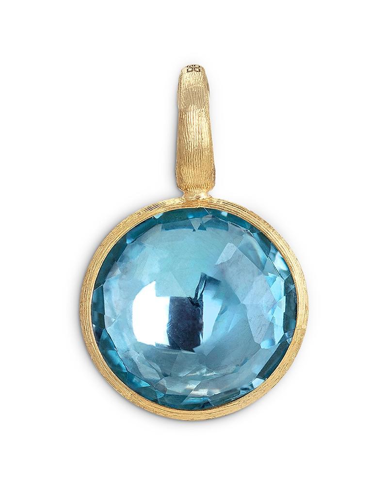 Womens Jaipur 18K Yellow Gold & Blue Topaz Pendant Product Image