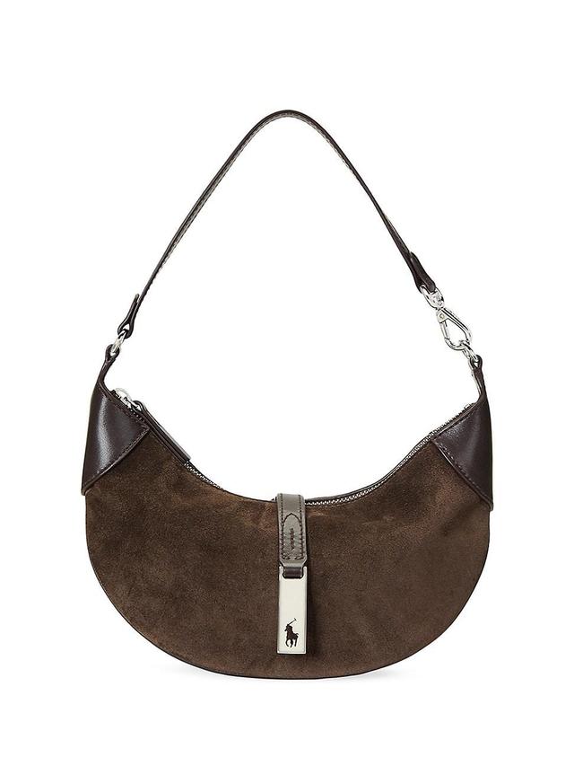 Womens Mini Polo ID Suede Shoulder Bag Product Image