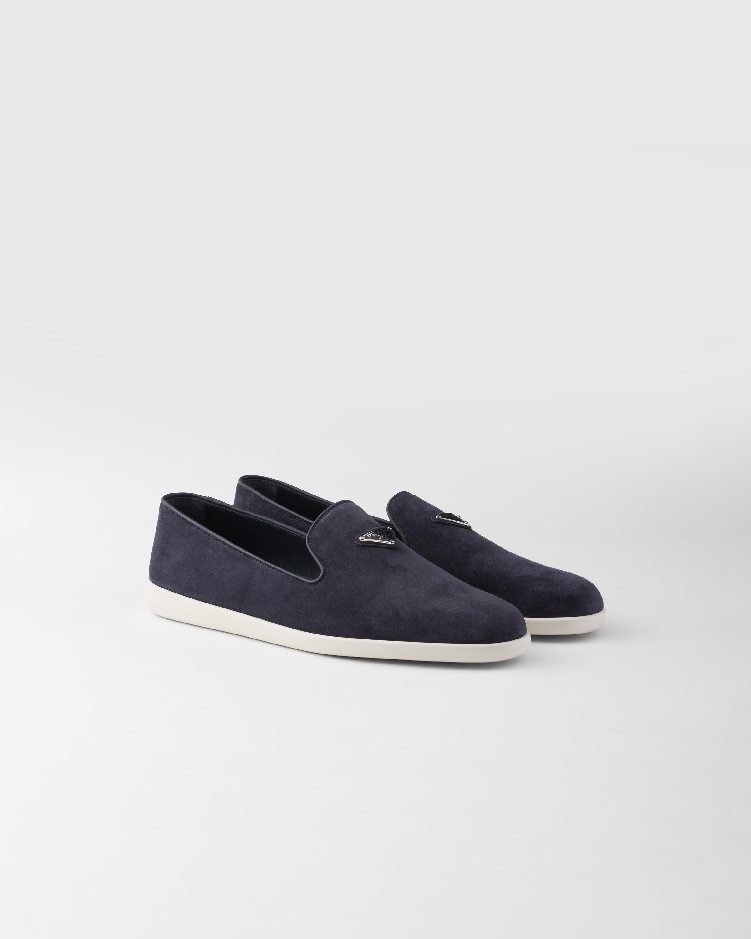 Suede calf leather slip-ons Product Image