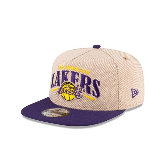 Los Angeles Lakers Terry Heather 9FIFTY A-Frame Snapback Hat Male Product Image