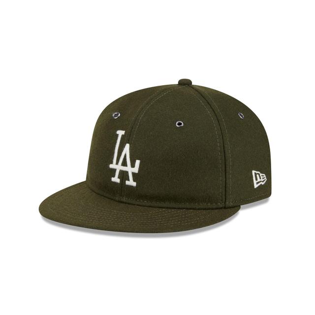 Los Angeles Dodgers New Olive Wool Retro Crown 9FIFTY Adjustable Hat Male Product Image