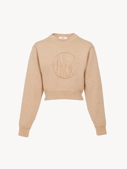 Knitted logo sweater in wool Product Image