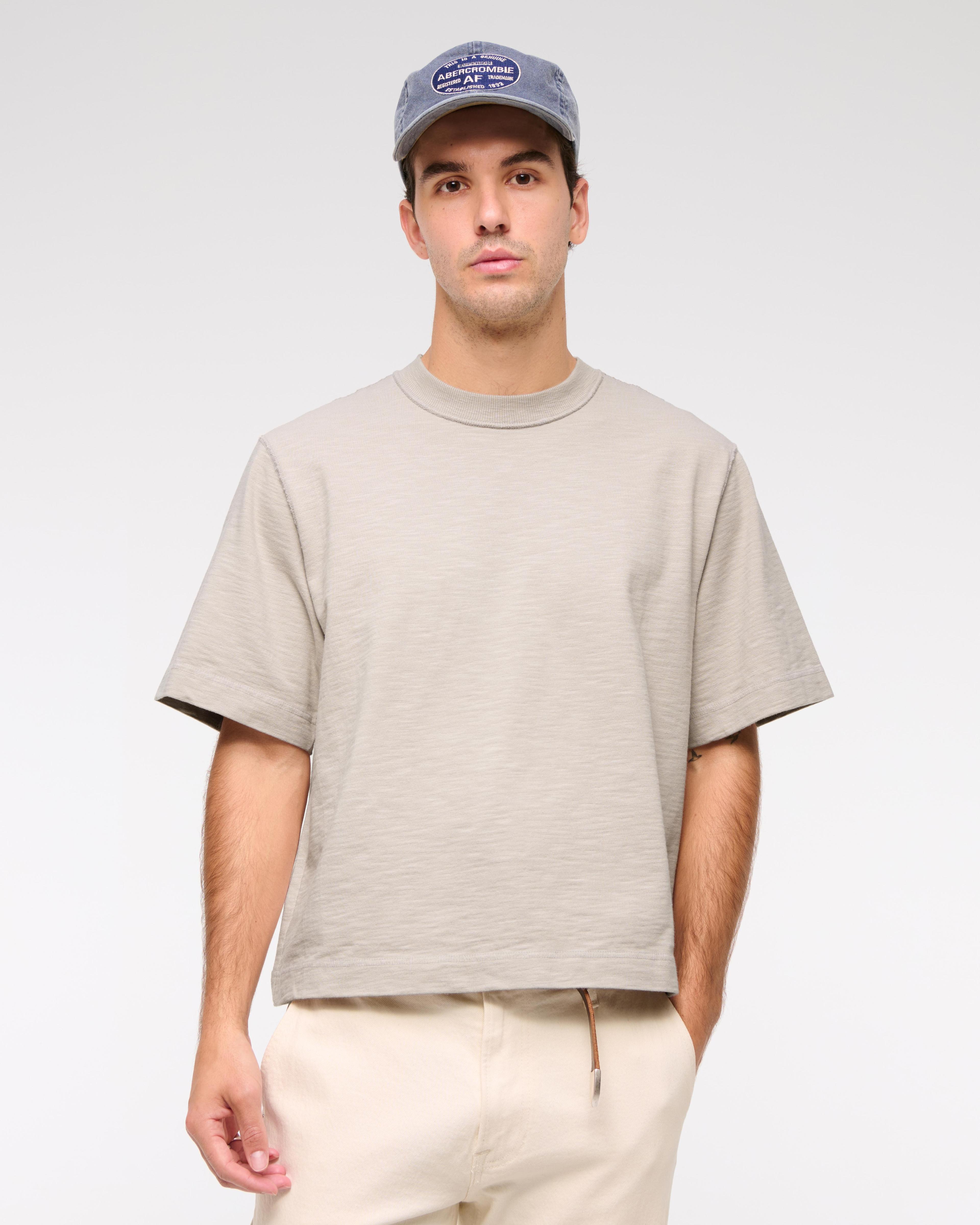 Premium Heavyweight Slub Cropped Tee Product Image