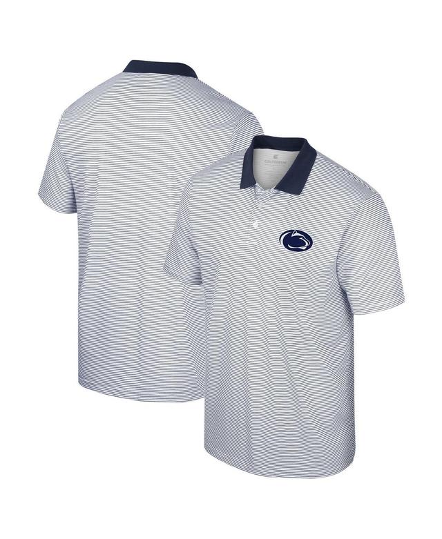 Mens Colosseum Penn State Nittany Lions Print Stripe Polo Product Image