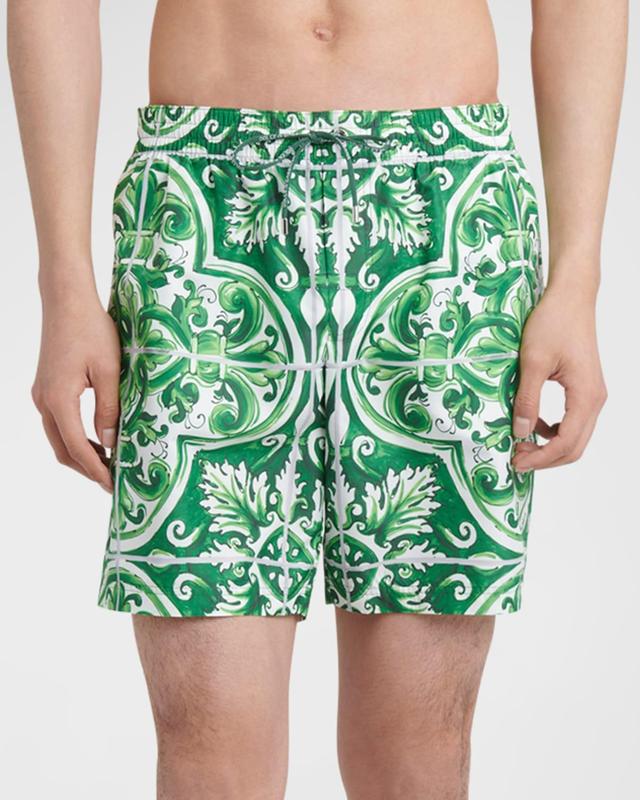 Mens Maiolica Drawstring Swim Trunks Product Image