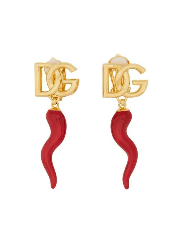 Creole Earring With Croissant In Gold Product Image