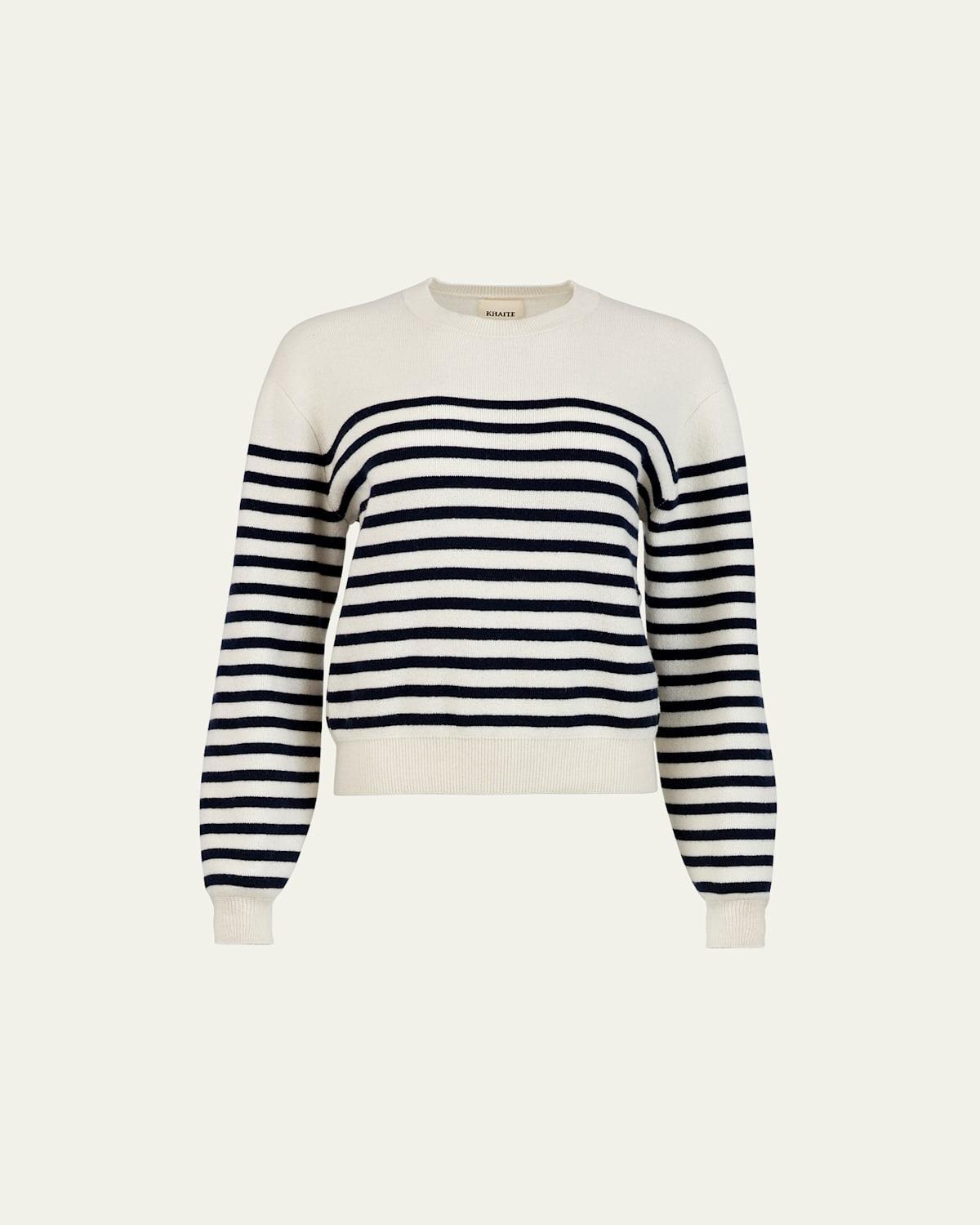 Khaite Viola Stripe Cashmere Sweater Product Image