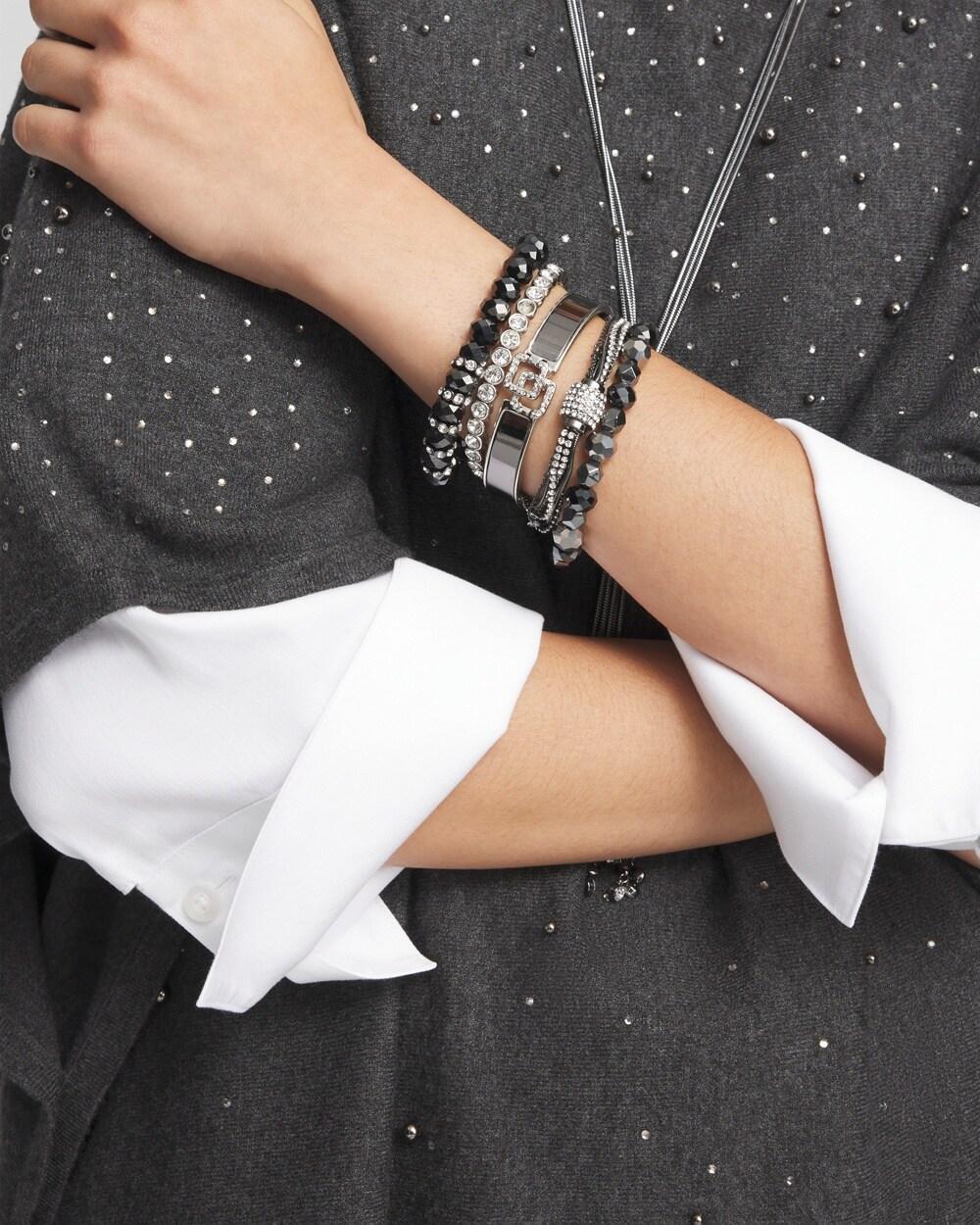 Black Beaded Tassel Bracelet Product Image