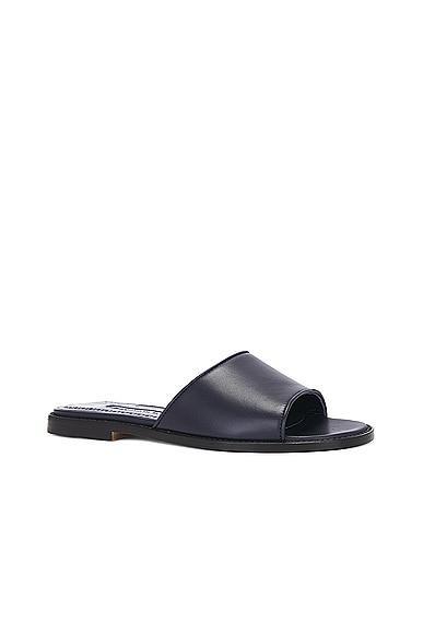 Safinanu Leather Flat Slide Sandals Product Image