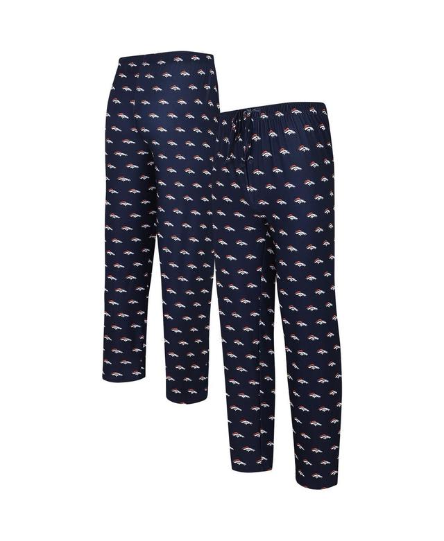 Mens Concepts Sport Navy Denver Broncos Gauge Allover Print Knit Pants Product Image