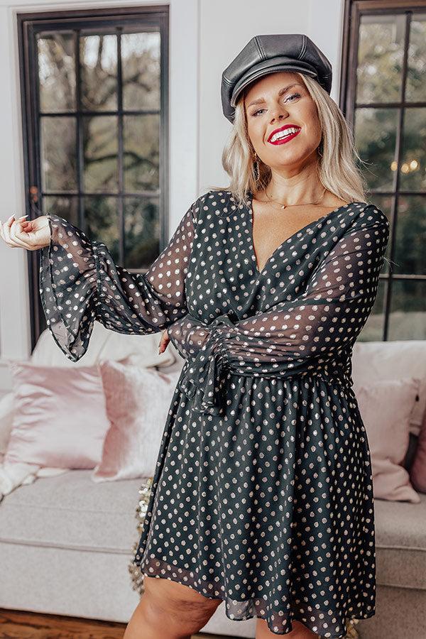 Love This Feeling Polka Dot Dress in Black Curves product image